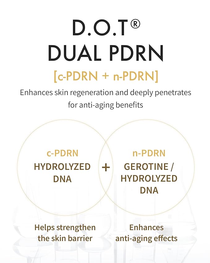 REJURAN Dual Effect Ampoule, DOT™ DUAL c-PDRN® - Rejuvenating Face Serum for Radient Glass Skin, Wrinkle and Fine Line Treatment, Firming, and Deep Hydration, Korean Skincare (1.01 fl oz)