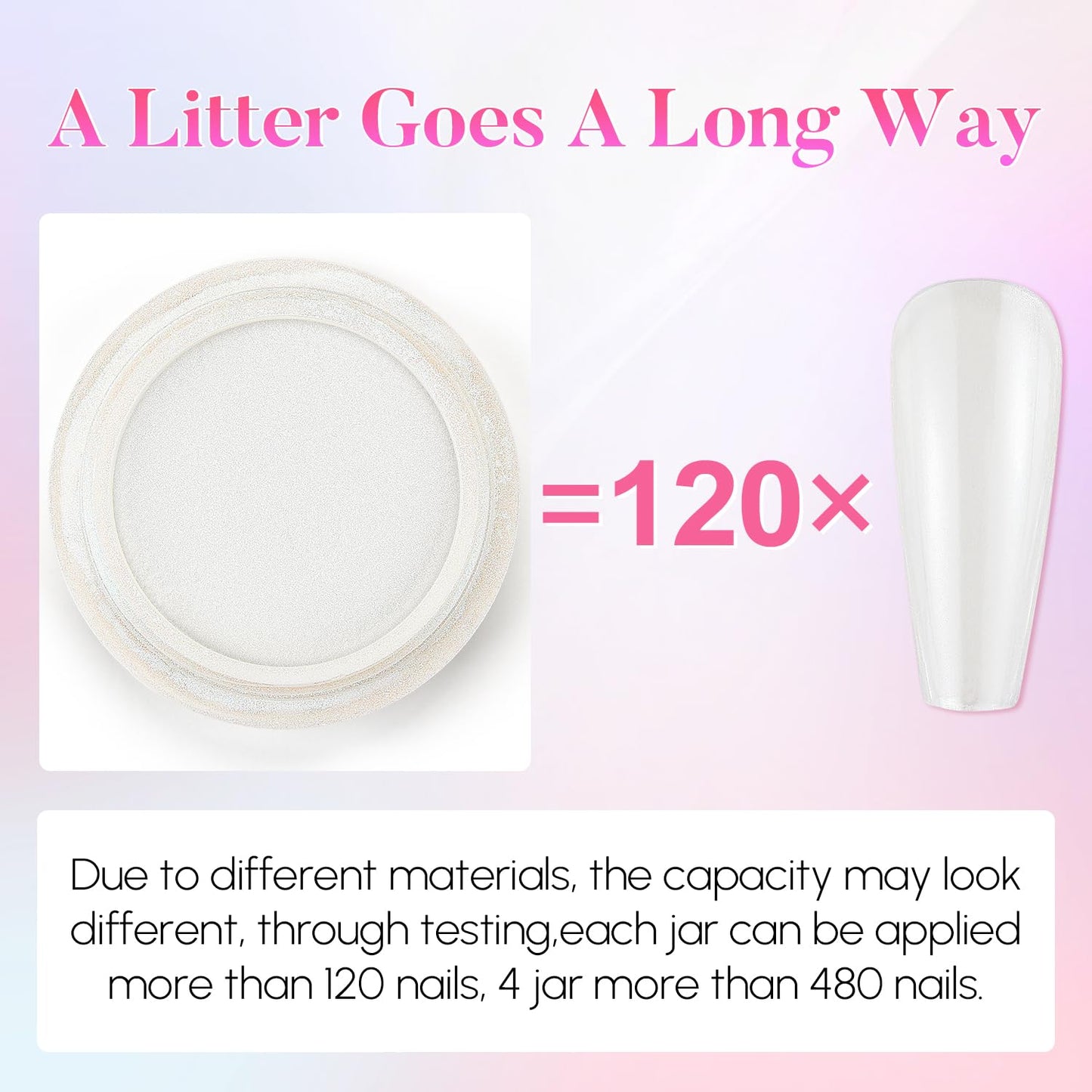 AIMEILI Pearl Chrome Nail Powder, Vegan, Cruelty Free, 8 Colors Aurora Metallic Holographic Mirror Effect Nail Art Pigment Iridescent Shell Glitter Nail Art