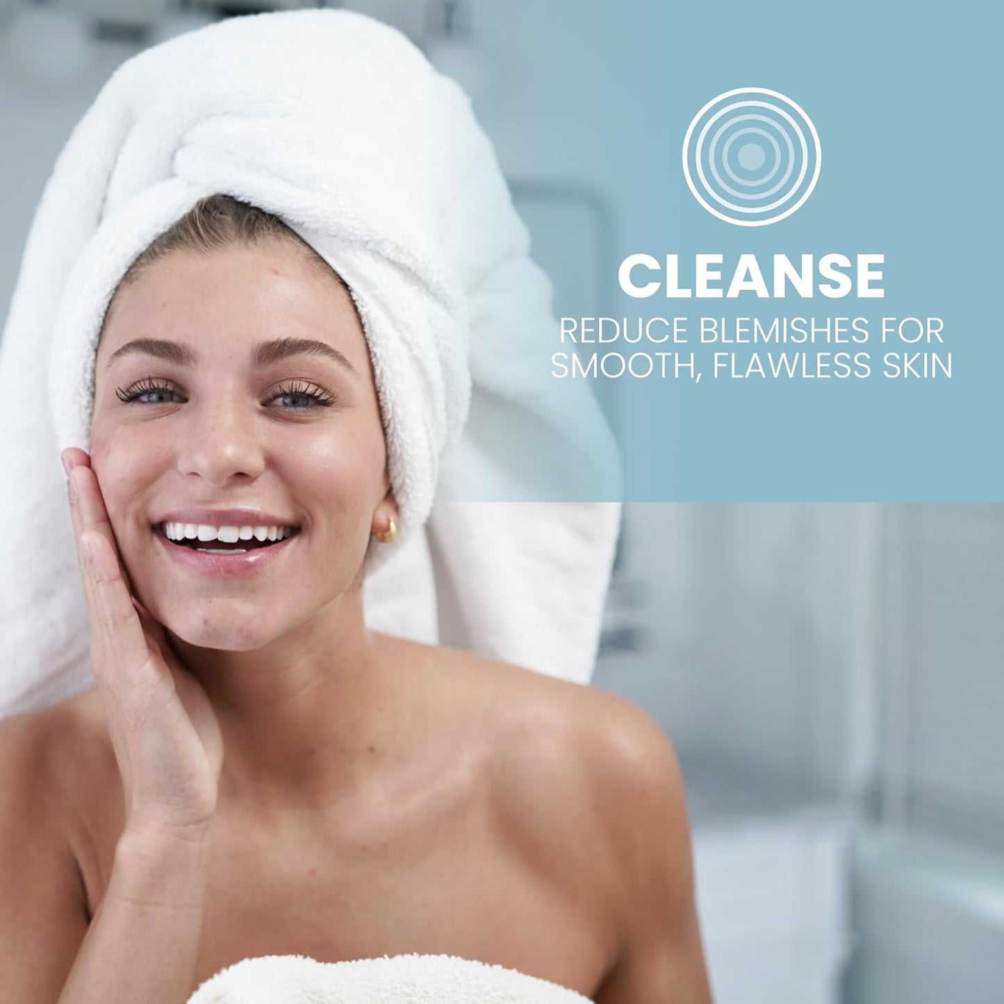 Eva Naturals Glycolic Acid Facial Cleanser – Exfoliating Face Wash with Salicylic Acid, Tea Tree & Vitamin E for Acne, Blackheads, Dark Spots, Wrinkles & Smooth, Clear, Radiant Skin Care - 6 Fl Oz