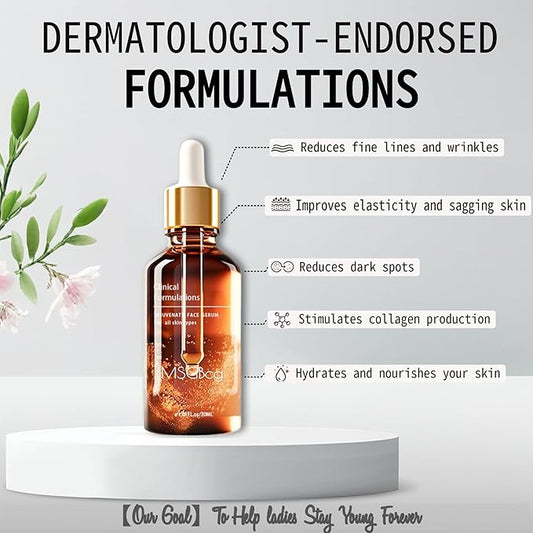 Rejuvenate Face Serum（3pcs），Stock Solution Facial Serum, in a Bottle, Instant Face Lift & Anti Aging Serum for Reduce Wrinkles - Fine Lines-plumping Skin，Hyaluronic Acid Formula for All Skin Types