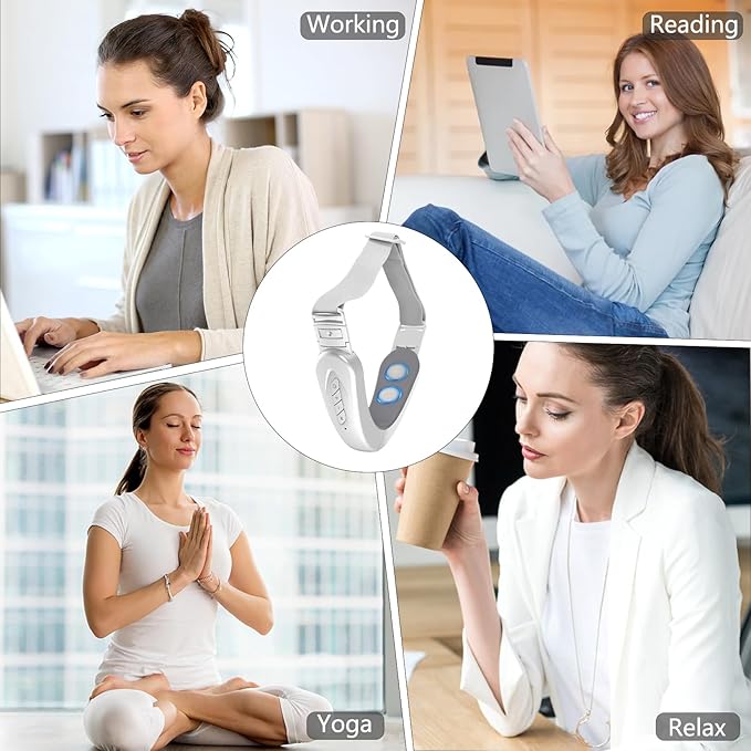 Double Chin Machine, Facial Massager for Women 6 Modes and 12 Intensity Levels Electric Double Chin Device, Smart Double Chin Face Lift Device with Magnetic Massage