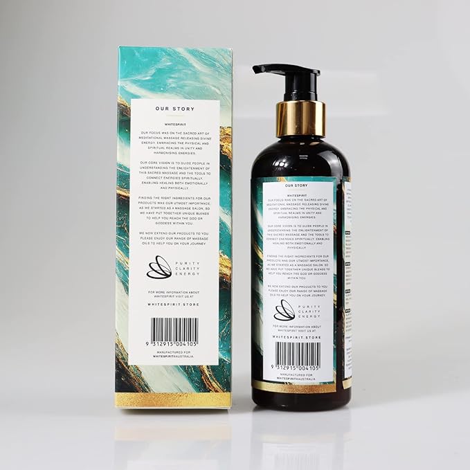 Arnica Massage Oil for Massage Therapy by WHITESPIRIT Sore Muscle Massage Oil for Body, Lavender & Peppermint, Infused with Collagen & Stem Cell, 10oz/300ml