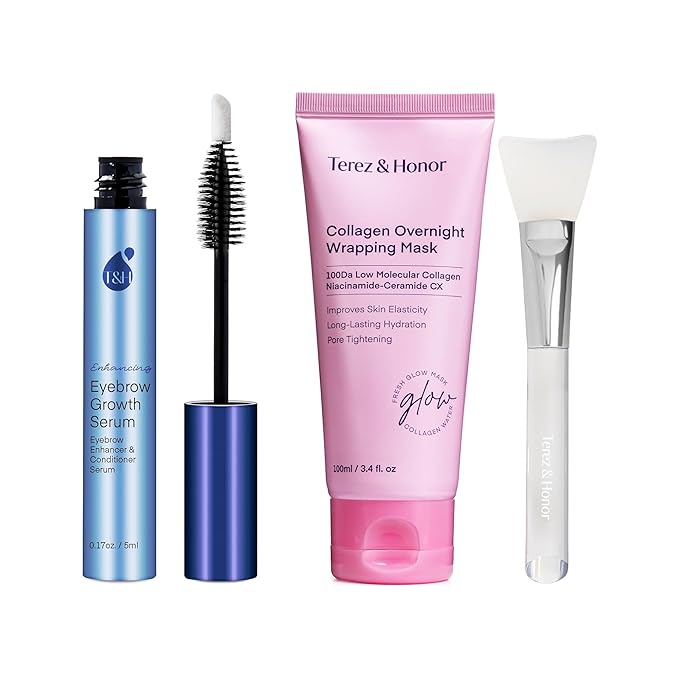 Eyebrow Serum & Collagen Night Wrapping Peel-Off Mask