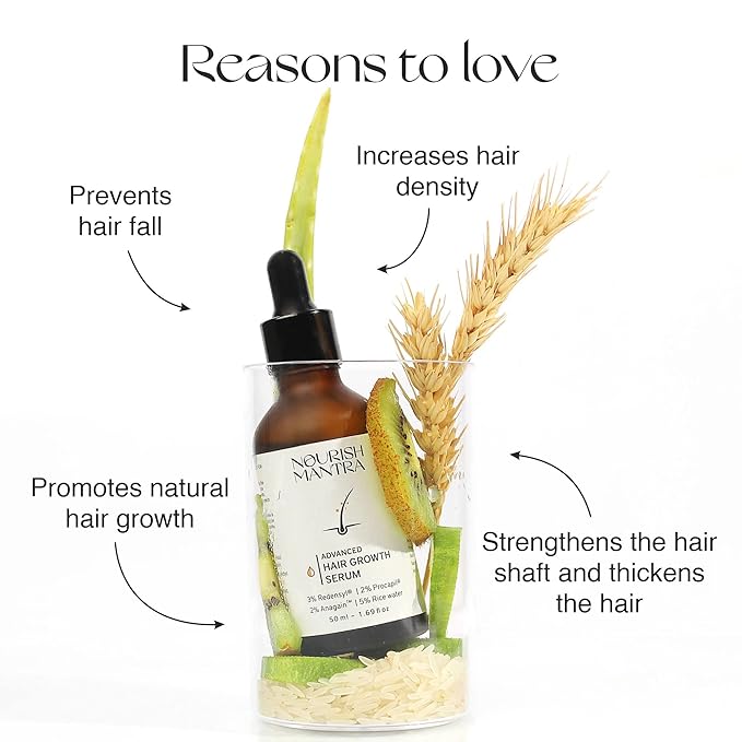 Nourish Mantra Eyebrow Growth Serum 10 ml and Advanced Hair Regrowth Serum 50ml