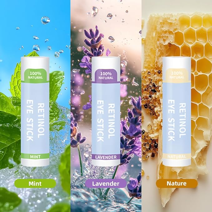 Hydrating Multi Balm Stick, All-in-One Hydrating Lip Balm Eye Cream Neck Cream Make Up Base, Reduce Wrinkle & Moisturizing Moisturizer For Face Skin Care(0.13oz *24pcs)