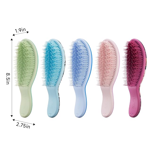 Supreme Brush + Cleaner, Gentle Detangling, Detangler Hair Brush for All Hair Types. For use on Wet or Dry Hair (Blue Butterfly)