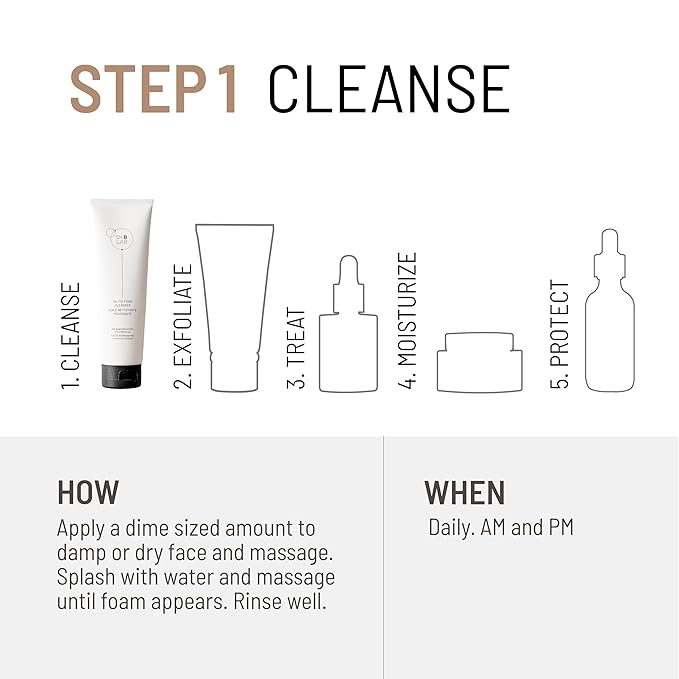 Dr. Brandt Dr. B Lab Oil-to-Foam Cleanser - Gentle, Hydrating, Double Cleansing Formula Removes Dirt, Makeup & Impurities - 4.2 fl oz