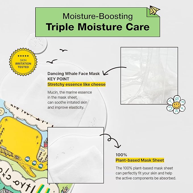 Ultra Cica Mask Pack Plus - Korean Beauty Face Mask - K-beauty Sheet Mask - Soothing Hydrating - Green Cica Recovery - 10 Sheets (28g each)