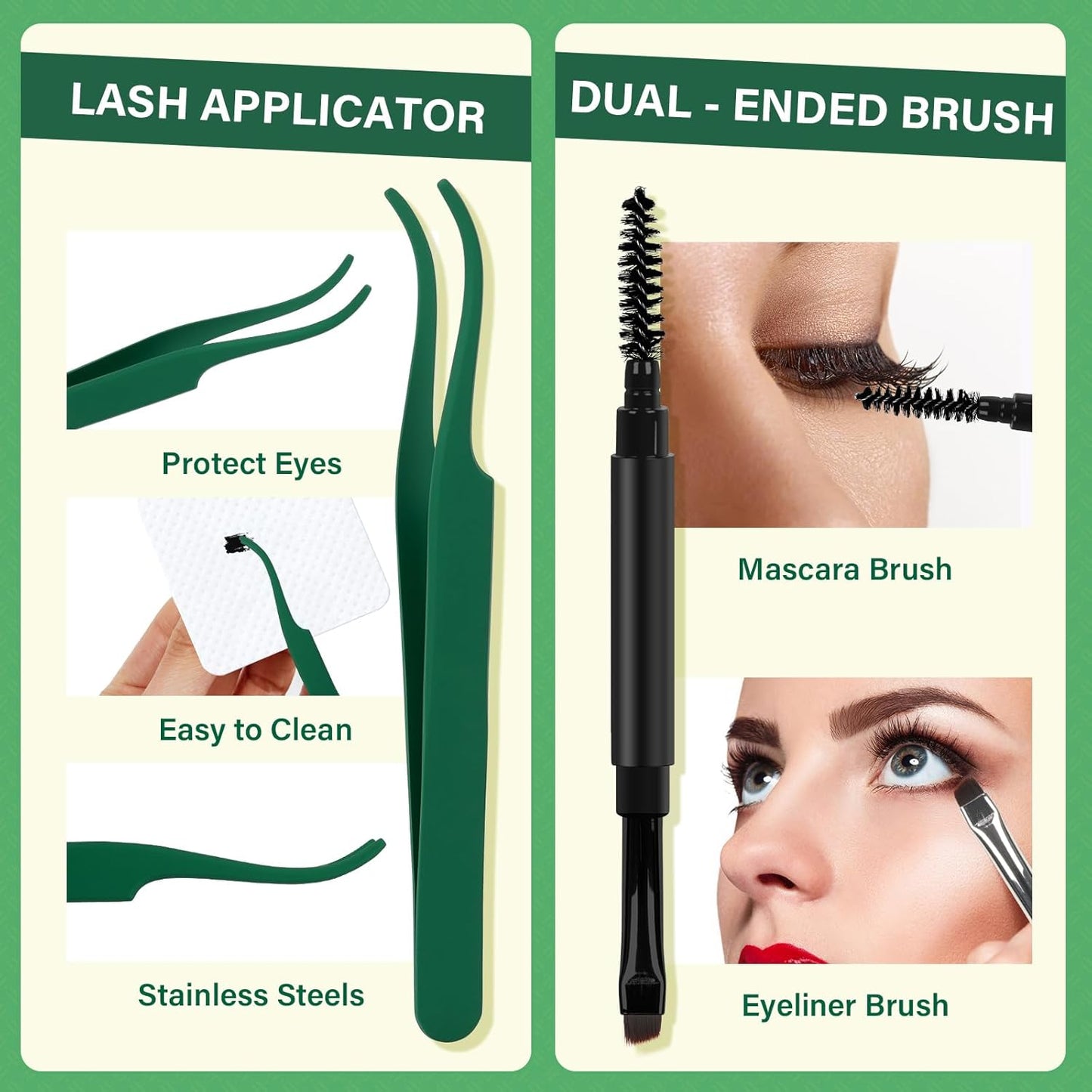 DIY Lash Extension Kit KEYYOU 144pcs Lash Clusters Eyelash Extension Kit with Mascara Brush Bond and Seal Lash Glue Remover Lash Applicators Lash Brush for DIY Lash Extensions (Y04 Kit)