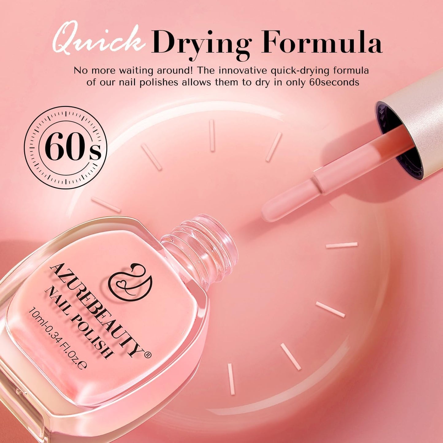 AZUREBEAUTY Jelly Nail Polish Set Quick Dry Transparent Nude Pink Purple Brown 4 Colors Sheer Natural Nail Lacquer Fingernail Kit with Top Coat Nail Polish DIY Salon Home