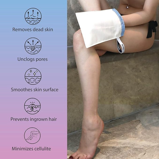 MATTEE 100% Natural Premium Deep Exfoliating Mitt, Exfoliating Glove, Korean Exfoliating Mitt, Kese Exfoliating Glove, Visibly Lifts Away Dead Skin, No Dye
