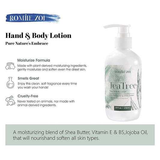 Daily Hand & Body Lotion with Moisturizing Shea Butter for All Skin Type- Tea Tree - 236 ML / 8 FL OZ