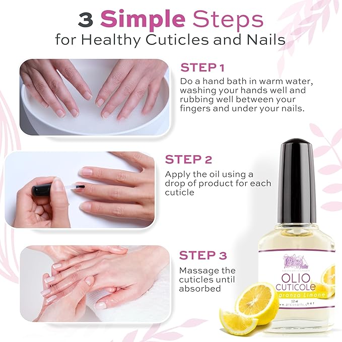 Pics Nails Professional Cuticle Oil - Lemon Cuticle Softener for Nails & Cuticle Care - Nail Oil Cuticle Repair Treatment with Sunflower Seed Oil 12ML Cuticle Oil Bottle with Brush Applicator