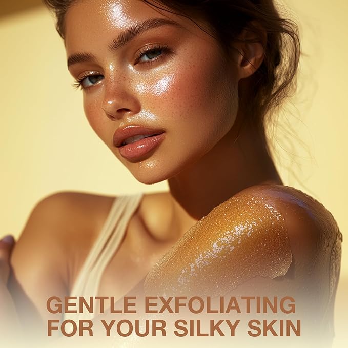 Coffee Sugar Scrub, Coffee Body Scrub, Exfoliating Body Scrub for Body Smooth and Moisturized Skin, Natural Gifts for Women, 9.52oz