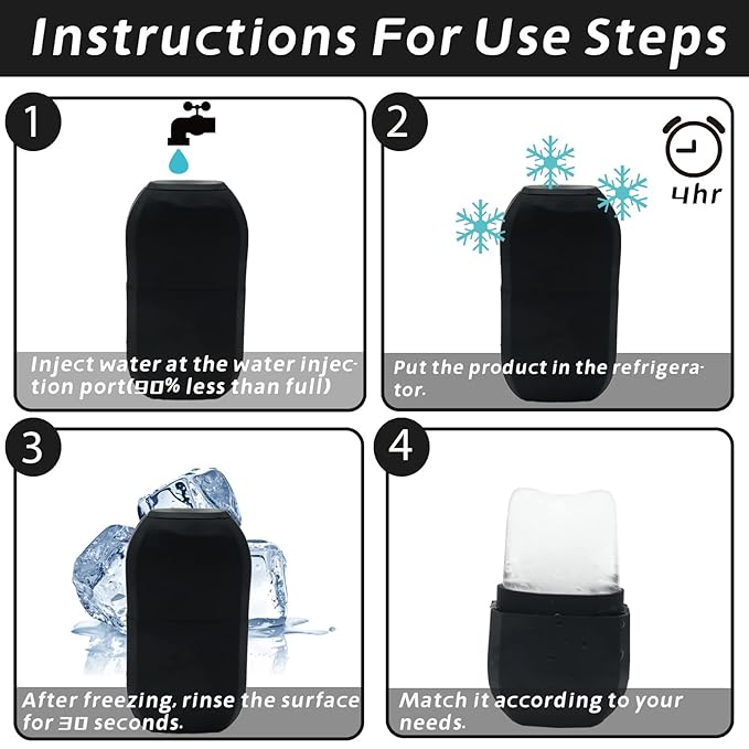 Ice Face Roller, Ice Roller for Face and Eye, V-Shaped Design, Food-Grade Leak-Proof Silicone Cube, Reusable Face Massage, Facial Beauty Ice Roller, Ice Mold for Face Beauty Gift for Women