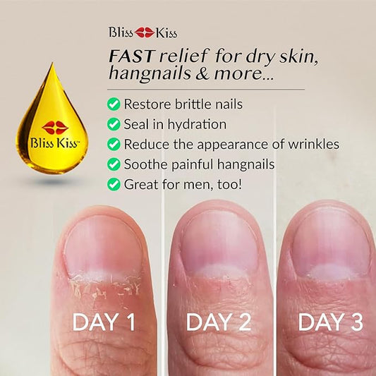 Bliss Kiss Refillable Nail Oil Pen & Simply Pure Cuticle Oil 15 ml Bottle Bundle