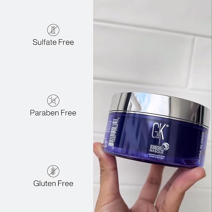 GK HAIR Global Keratin Red Red Bombshell Masque (7.05 Fl Oz/200 g) Semi-Permanent Long Lasting Hair Toning Color Pigments Moisturizing Styling and Coloring Mask for All Hair Types Unisex