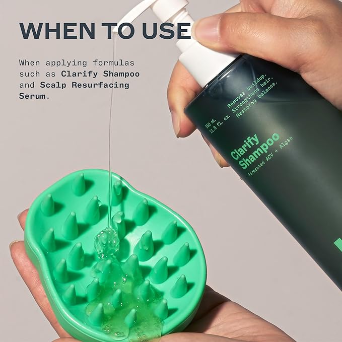 JOOY Scalp Energizing Brush – Handheld Soft Silicone Scalp Scrubber for Hair Growth & Circulation – Stimulates Scalp, Enhances Product Absorption, Reduces Hair Loss – Lightweight & Ergonomic