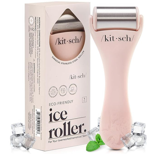 Kitsch Ice Roller for Face - Stainless Steel Ice Face Rollers for Women - Soothes Facial Puffiness, Sore Muscles, and Headaches | Self Care Gifts for Women - Terracotta