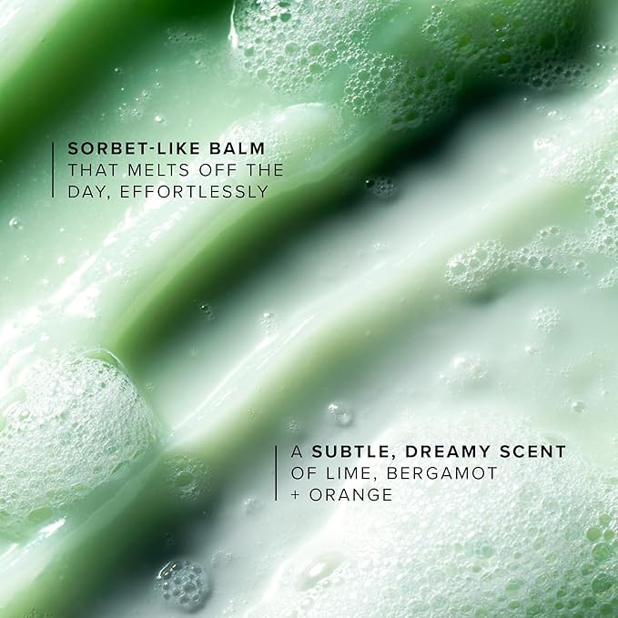 Farmacy Makeup Remover Cleansing Balm - Green Clean Waterproof Makeup Remover + Oil Based Cleanser - Gentle Exfoliating Double Cleanser - Melts From Balm to Milky Lather (200ml)