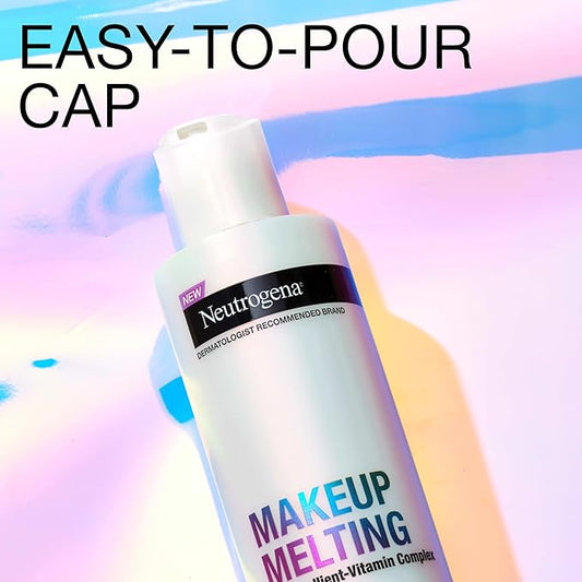 Neutrogena Makeup Melting Nourishing Micellar Milk with 7% Emollient-Vitamin Complex, Soothing Fragrance-Free Eye, Lip & Face Makeup Remover for Sensitive & Dry Skin, Oil-Free, 6.7 fl. oz
