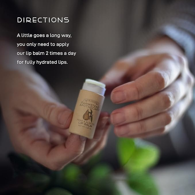 Farmstead Apothecary Lip Balm (Pear & Almond, 1 Pack)