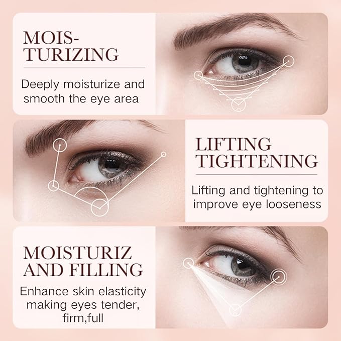 2PCS Retinol Eye Stick - Retinol Eye Cream Anti Aging - Under Eye Cream for Da rk Circles - Serum for Puffiness and Bags under Ey es - Skin moisturizer for Women Hydrates,Firms,Smooth（2pcs）