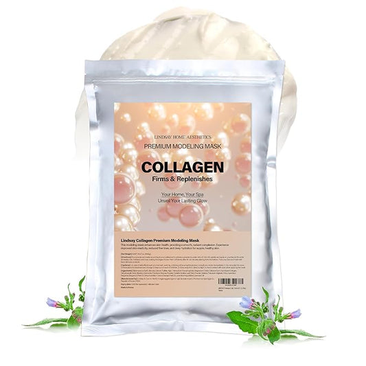LINDSAY Premium Modeling Pack - Korean Skin Care Collagen Modeling Mask - Lifting & Hydrating Face Mask Spa Facial Peel-off Mask (Collagen, 2.2 lbs)