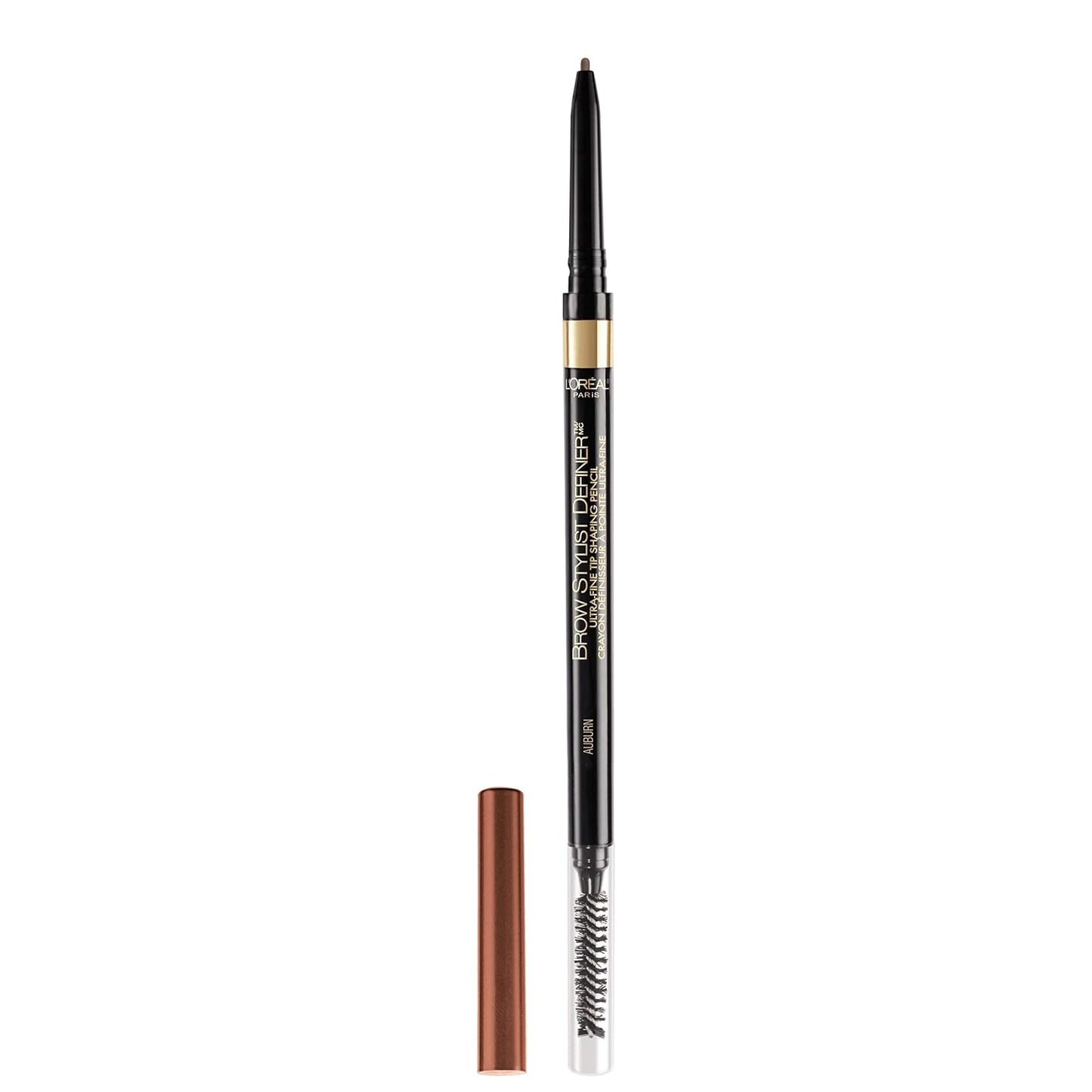 L'Oreal Paris Makeup Brow Stylist Definer Waterproof Eyebrow Pencil, Ultra-Fine Mechanical Pencil, Draws Tiny Brow Hairs and Fills in Sparse Areas and Gaps, Auburn, 0.003 Oz