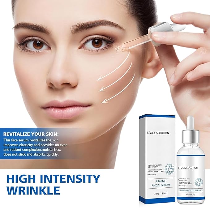 West Month Firming Facial Serum,Skincare Stock Solution,Smooth Looking Skin-Vislbly Reduce Fine Lines Skin-Skin Renew,Deep Wrinkle Repair Serum, for Mature and Dry Skin. 2pcs