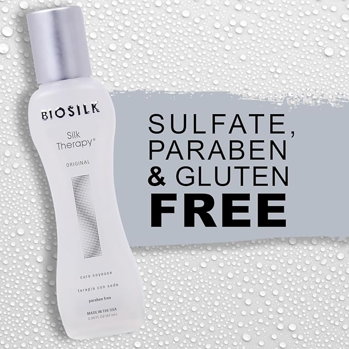 BioSilk Silk Therapy Original, Reconstructing Treatment For Adding Shine & Helping Prevent Split Ends, Sulfate, Paraben, & Cruelty-Free, 2.26 Oz