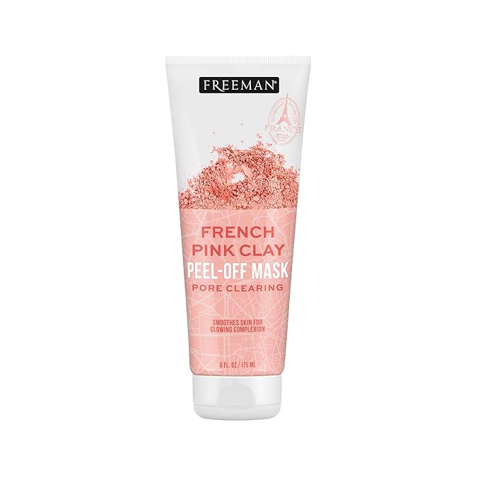 Freeman Exotic Blends Pore Clearing French Pink Clay Peel Off Facial Mask, 6 fl.oz./175 mL Tube