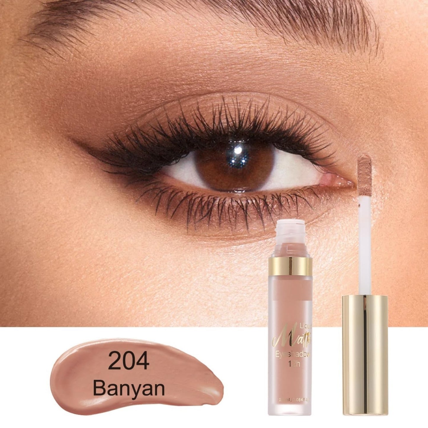 MAEPEOR Matte Liquid Eyeshadow 10 Colors Naked Smooth Creamy Eyeshadow Long Lasting and Waterproof Lightweight Cream Eye Shadow (P04 Banyan)