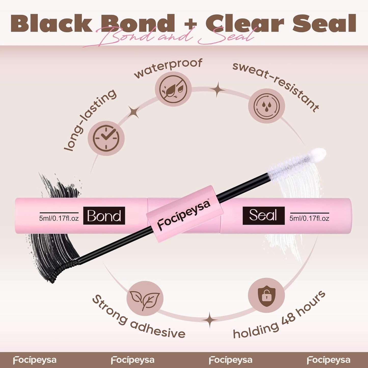 Focipeysa Wispy Lash Clusters 360pcs Eyelash Extension 30D 40D 50D Individual Lashes 9-16mm Mixed Eyelash Clusters Natural Lash Extensions with Lash Bond and Seal and Tweezers DIY Cluster Eyelashes