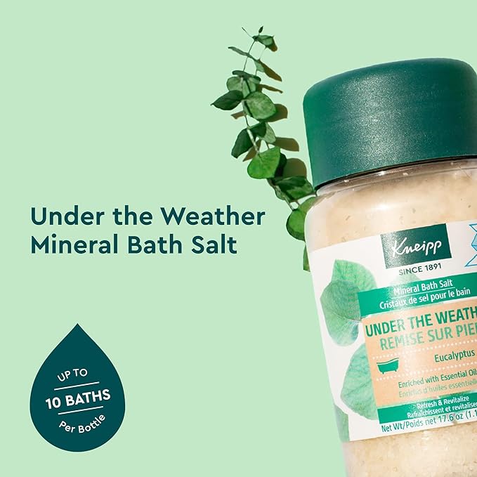 Kneipp Under The Weather Eucalyptus Mineral Bath Salt - Promotes Respiratory Wellness & Relaxation - 17.6 oz - Up to 10 Baths