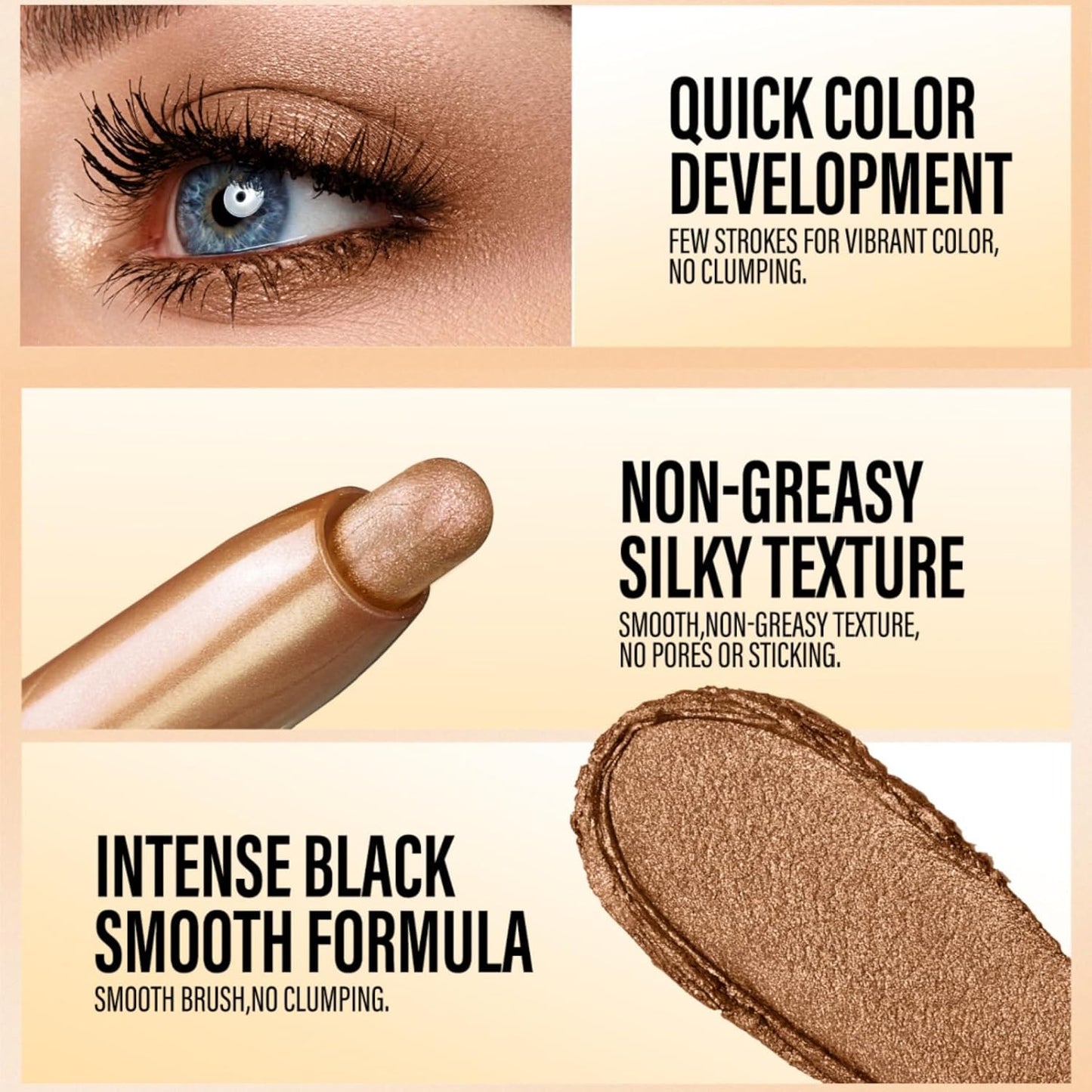 Jolilab Eyeshadow Stick Set, 4 Colors Matte Professional Bright-Colored Contouring and Highlight Eyeshadow Stick, Cream Eyeshadow Waterproof Long Lasting High Pigmented Eye Shadow. (4, 08+10+11+12)