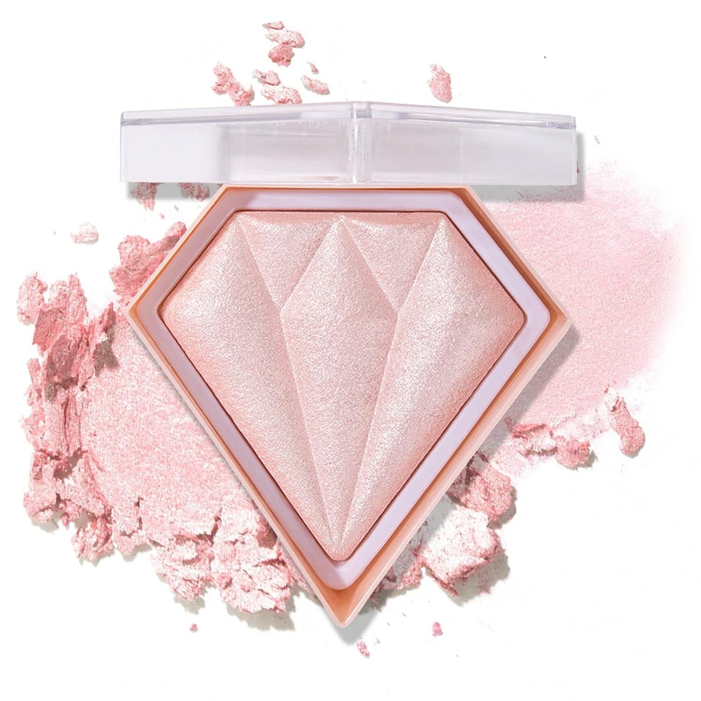 Face Pink Blush Highlighter Makeup Palette Shimmer Contour Waterproof Long-Lasting, Brightens Face Contour Illuminator Highlighters Blush Makeup Palette - 03 Fairy Powder