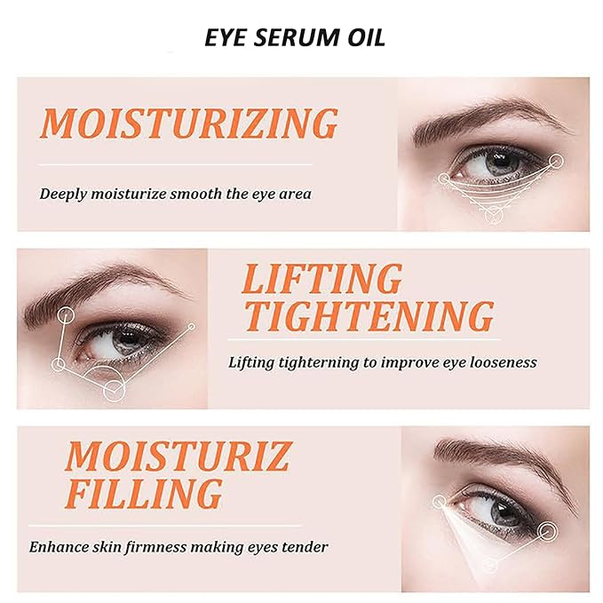 Dinkiss Lutein Eye Essence Oil, Vitamin C Lutein Eye Essence Oil, Improve Bags and Dark Circles, for Women Men (1, 2 pcs)