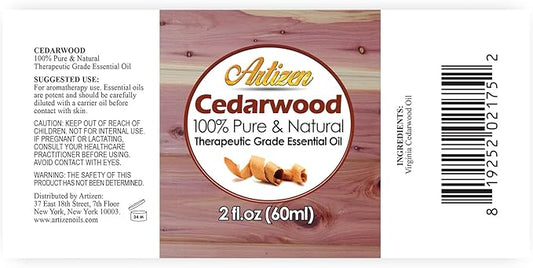 Artizen 2oz Oils - Cedarwood Essential Oil - 2 Fluid Ounces