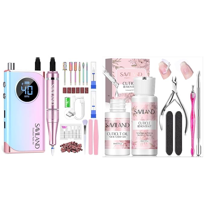 Nail Drill & Cuticle Remover and Cuticle Oil Kit Deal Set