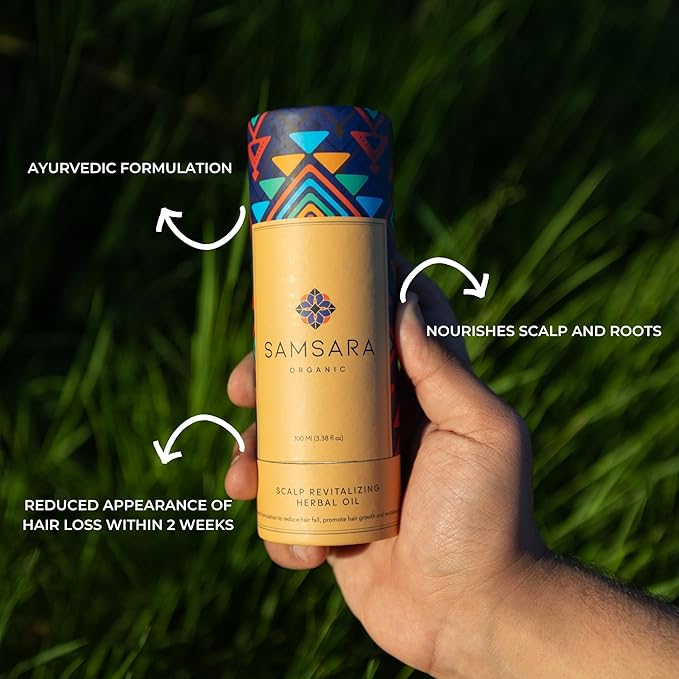 Scalp Revitalizing Herbal Oil With Bhringraj, Brahmi & Other Ayurvedic Herbs To Promote Growth, Control Fallout & Scalp Treatment | 100% Natural Hair Care