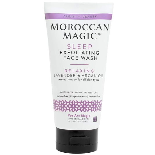 Moroccan Magic Sleep Exfoliating Face Wash | Clean Beauty | Sweet Lavender | Vegan | Cruelty-Free