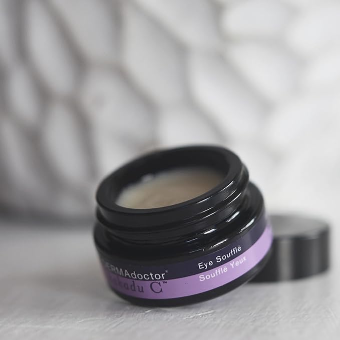 DERMAdoctor Kakadu C Dermatologist Formulated Eye Souffle, Vitamin C and Caffeine Eye Cream. Dark Circles Under Eye Treatment and Under Eye Brightener - 0.5 fl oz