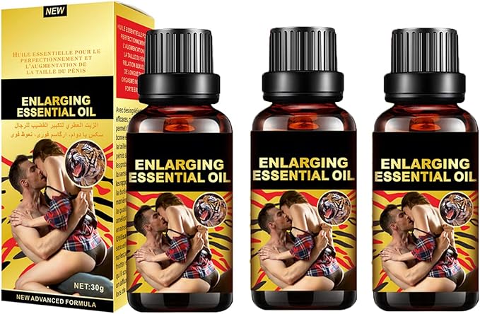 3Pcs Men's Erotic Massage Essential Oil for Sex, Sexual Enhancement Erection Cream, Penisgrowth Oil Longer Thicker, Penis Energy Massage Essence Oiyl, for Care Delay Performance Boost Strength