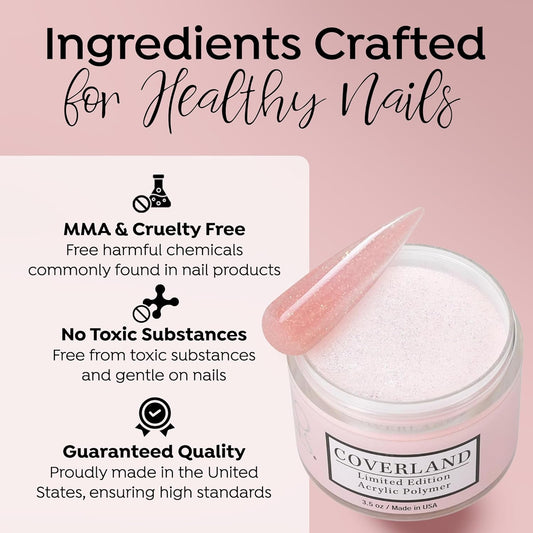 TONES Coverland Acrylic Powder | Petite Goyave | 3.5Oz | Limited Edition | Professional Nail Enhancement | Strong - Long Lasting Formula | Bubble Free Finish