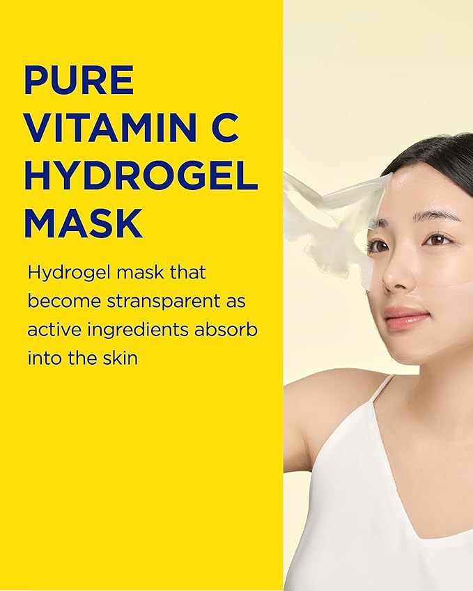 CKD Vita C Teca Blemish Shot Face Gel Mask with Vitamin C & Centella Asiatica (5ea) - Korean Hydrogel Mask for Glass Glow Skin, Dark Spot Treatment, and Blemish Treatment. Korean Skincare Routine