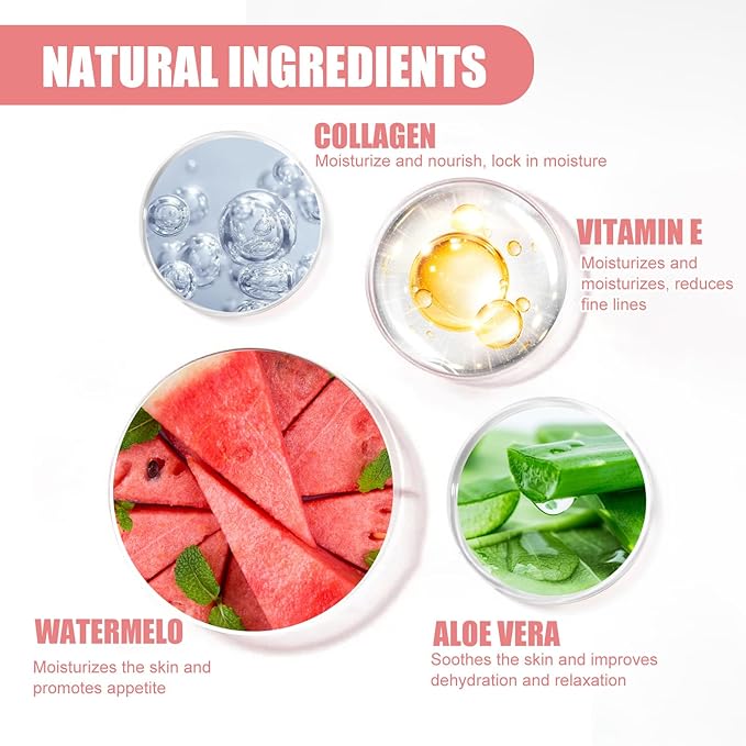 Sulily 3 Pcs Bee Balm Lip Balm Honey Pot,Honey&Strawberry&Watermelon Lip Sleeping Mask Hydrating Prevention Dry and Cracked Lip Scrubs Exfoliator Lip Care,Lip Mask Overnight Reduces Lip Lines