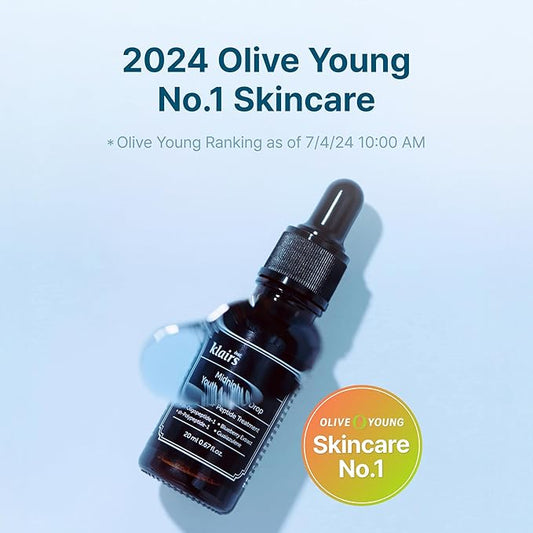 DearKlairs Midnight Blue Youth Activating Drop, 0.67 fl oz (20 ml) | Breakout Care & Sebum Control, Dual EGF, Peptides, Guaiazulene, Adenosine, Lightweight, Oily Skin