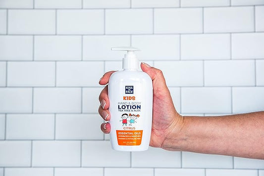 Kiss My Face Kids Cleansing Hand Spray - Rinse-Free On The Go Cleansing - Vegan & Cruelty-Free - Added Tea Tree And Aloe - Suitable For Sensitive Skin - 9 fl oz Bottle