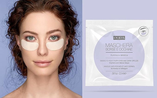 Pupa Milano Face Mask To Fight Puffy Eyes And Dark Circle - Brightens And Refreshes Fatigued Eyes - Combats Puffiness And Skin Discoloration - Effective Sheet Mask To Increase Radiance - 0.08 Oz